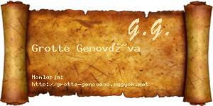Grotte Genovéva névjegykártya